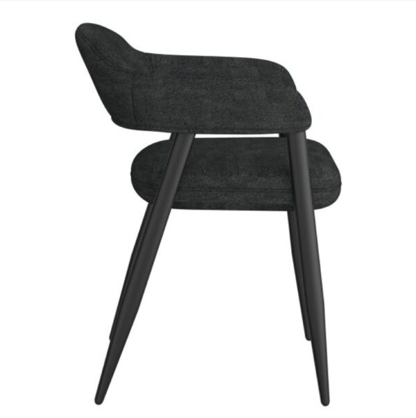 Black Fabric Dining Chair w/Black Legs