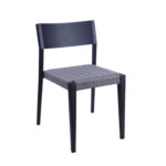 Outdoor Black Aluminum Chair with Terylene Fabric Seat