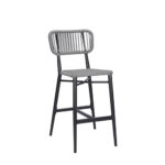 Outdoor Aluminum Chair with Grey Terylene Fabric Seat and Back