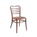 Outdoor Aluminum Chair in Walnut Wood Grain Finish 1