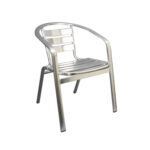 Outdoor Aluminum Stack Chair with Armrest