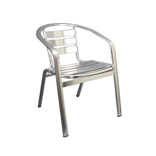 Outdoor Aluminum Stack Chair with Armrest