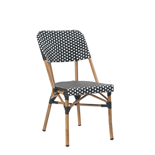 Outdoor Armless Aluminum Chair Featuring with Poly Woven Back and Seat