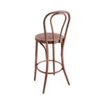 Outdoor Aluminum Chair in Walnut Wood Grain Finish