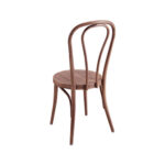 Outdoor Aluminum Chair in Walnut Wood Grain Finish