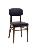 Restaurant Chair in Wood Grain Metal Frame