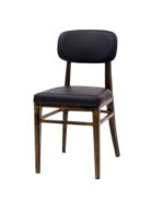 Restaurant Chair in Wood Grain Metal Frame