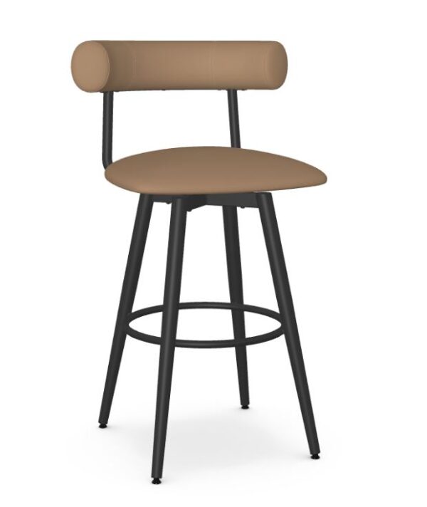 Canadian Made Restaurant Bar Stool in Many Colors black and tan