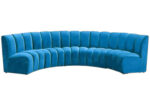 Restaurant Seating in C shape with Channel Back in Blue