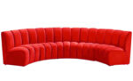 Restaurant Seating in C shape with Channel Back in Red