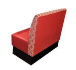 Red Leather with Pattern Fabric Booth