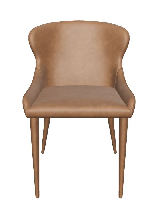 Cognac Leather Restaurant Chair